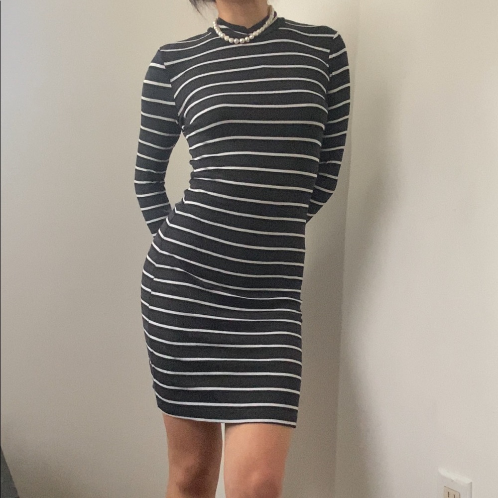American apparel striped bodycon dress